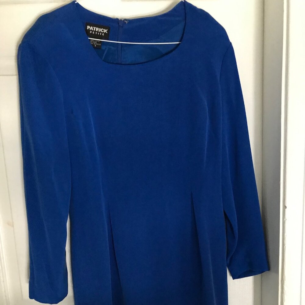 Patrick Collection Blue Silk Short Dress